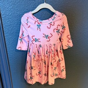 Pink Candy Cane Kids Dress